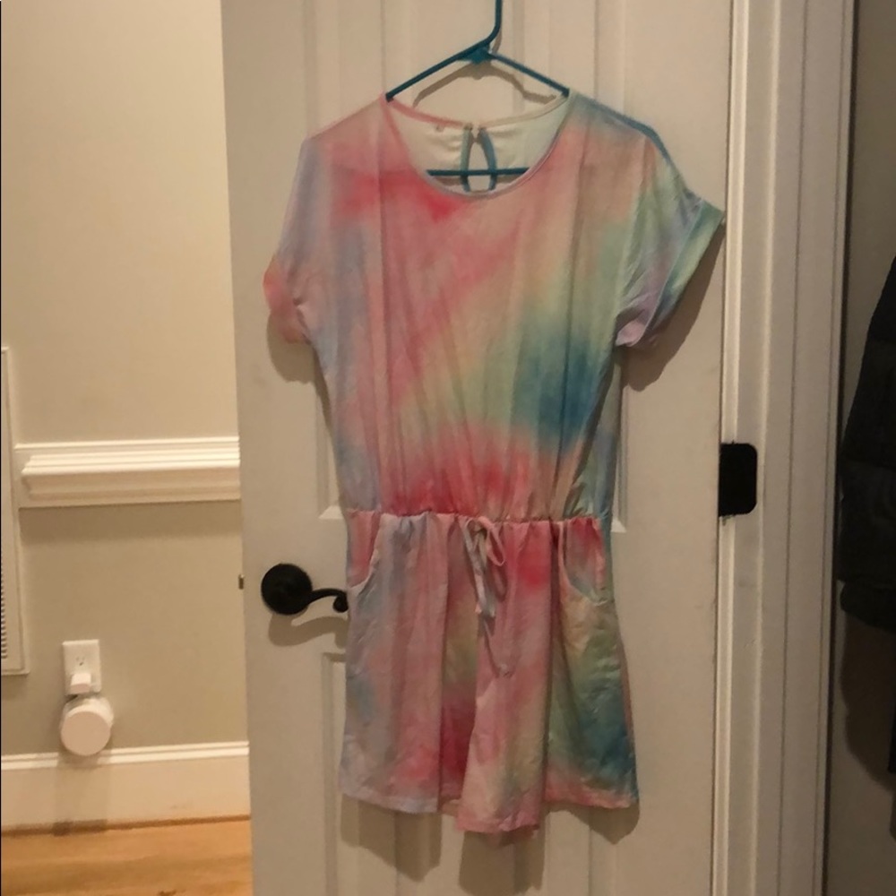 Tie Dye Short Sleeved Romper
